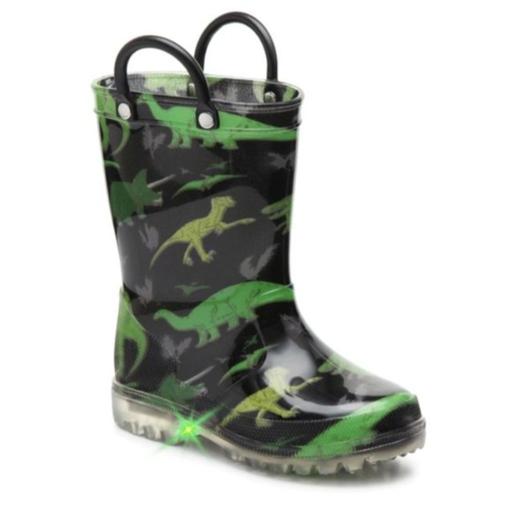 MAX + JAKE | Kid's Dinosaur Light-Up Rain Boots